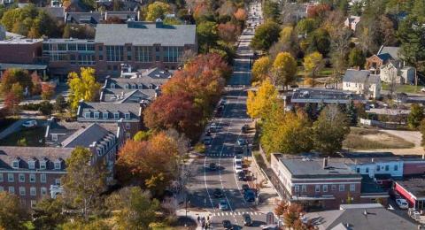 Aerial view of UNH Durham campus