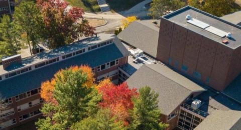 Aerial view of PCAC in the Fall