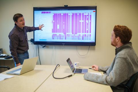 Students in a bioinformatics class